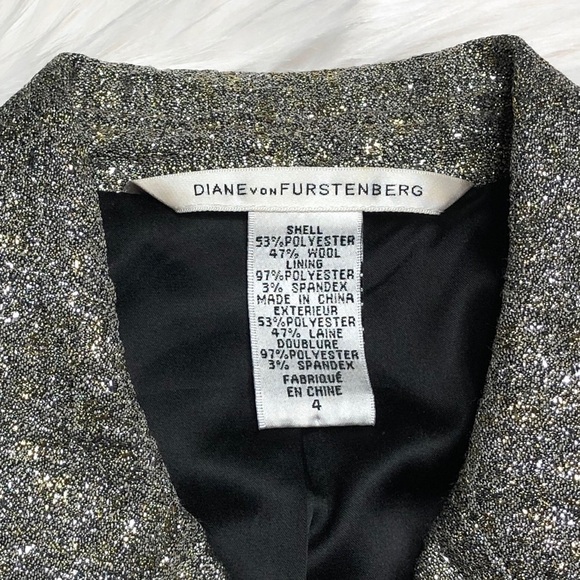 Diane Von Furstenburg Metallic Blazer - Picture 7 of 8